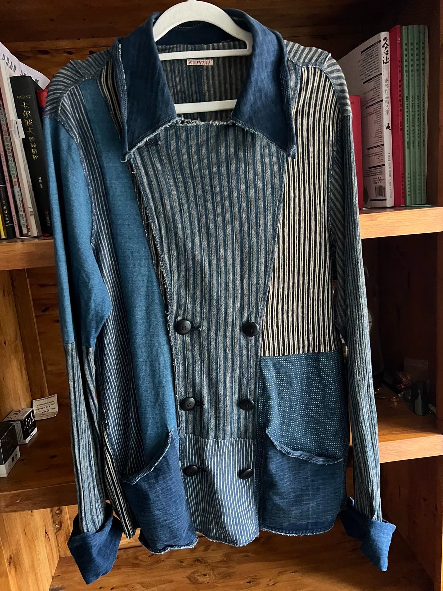 Kapital Blue Dyed Patchwork Jacket