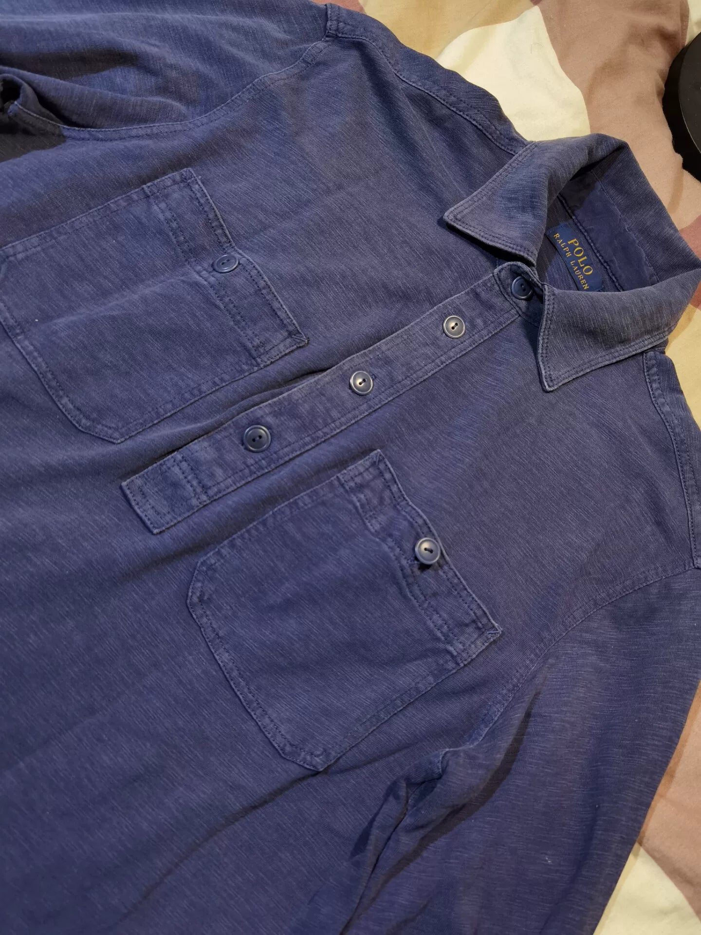 RRL Ralph Lauren Vintage Indigo Washed Long Sleeve Shirt