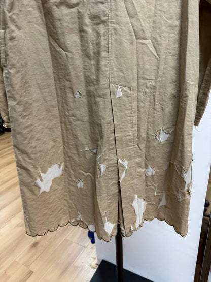 UNDERCOVER Distressed Trench Coat in Beige