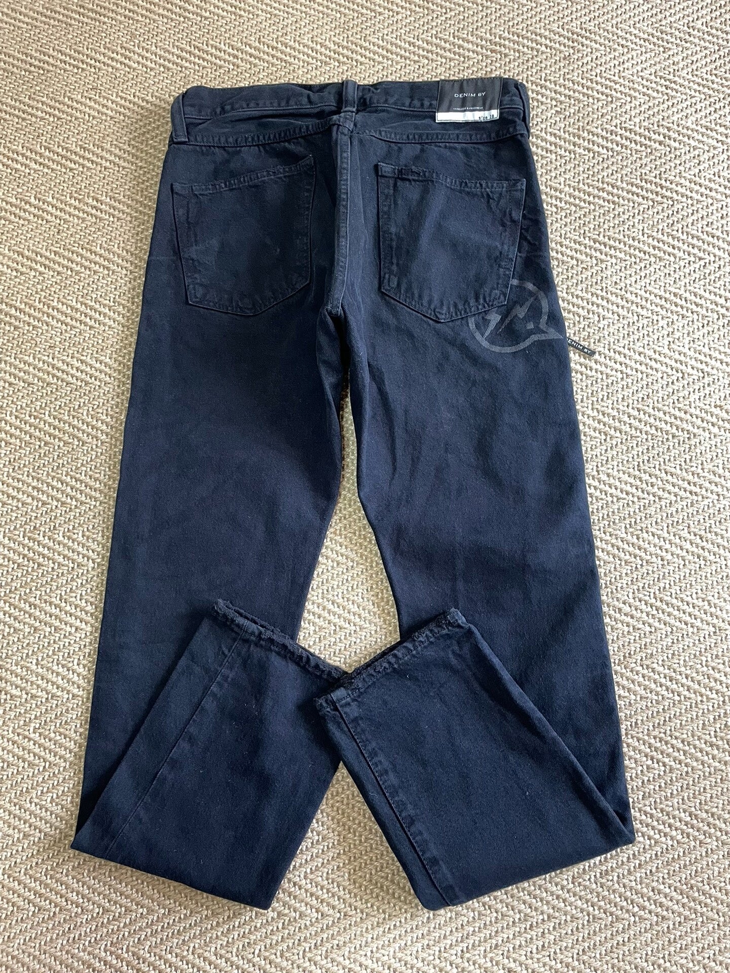 denim by vanquish & fragment distressed jeans