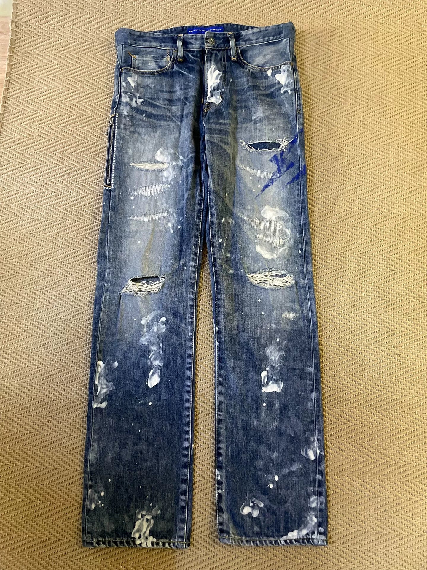 Vanquish & Fragment Splatter Distressed Jeans