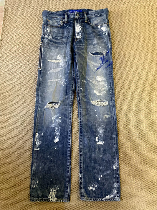 Vanquish & Fragment Splatter Distressed Jeans