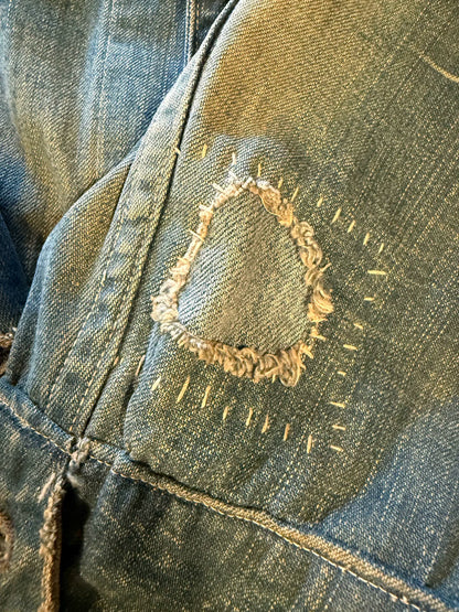 RRL Made in USA Distressed Denim Jacket