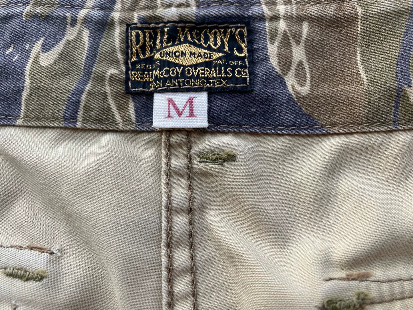 tiger camouflage shorts in army green