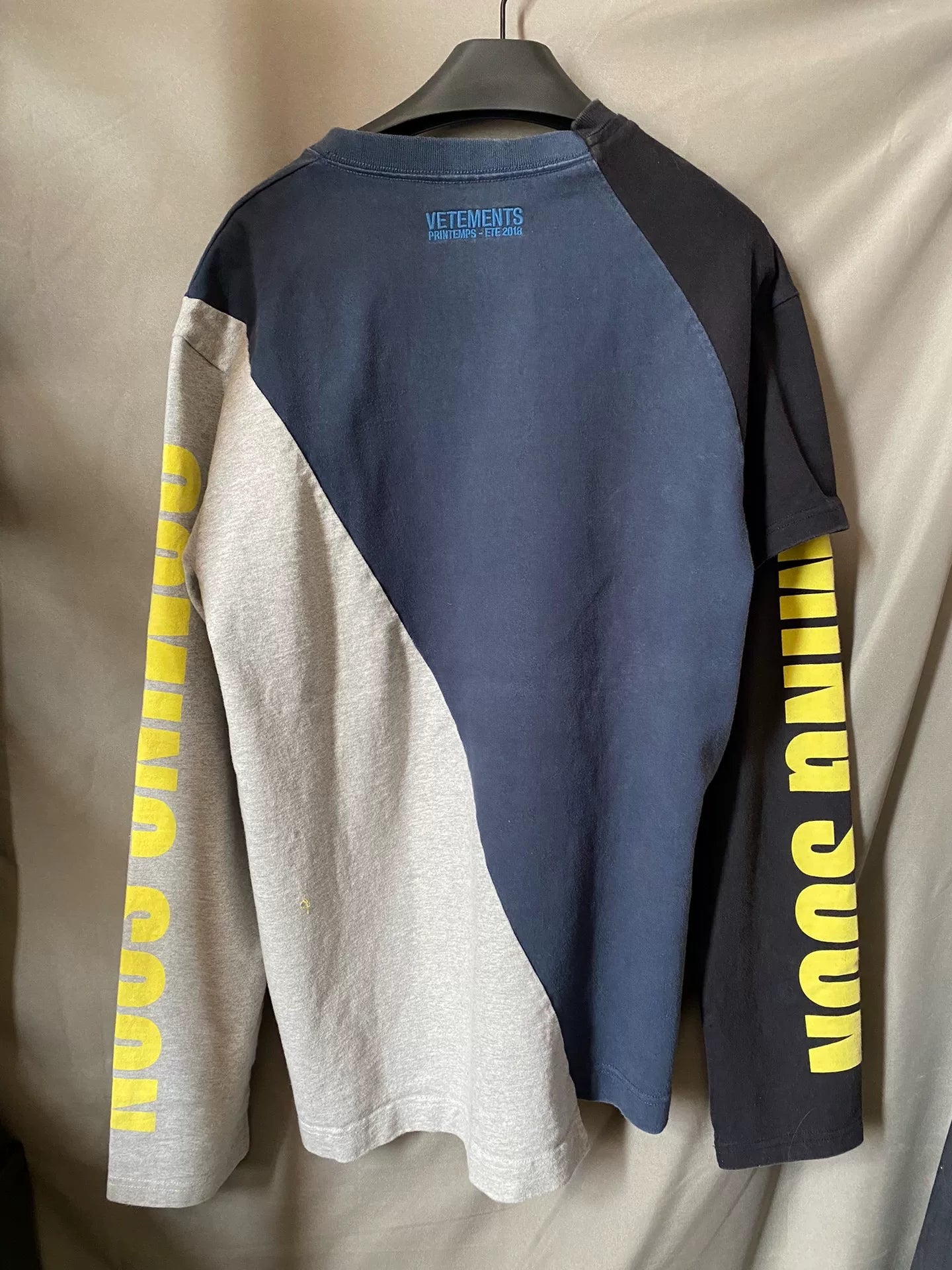 vetements color block long sleeve shirt