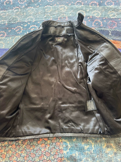 rrl motorcycle style leather jacket
