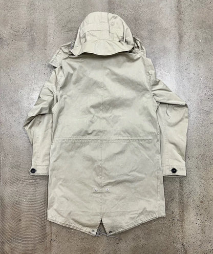 TEN C Parka Fish Tail Coat in Beige