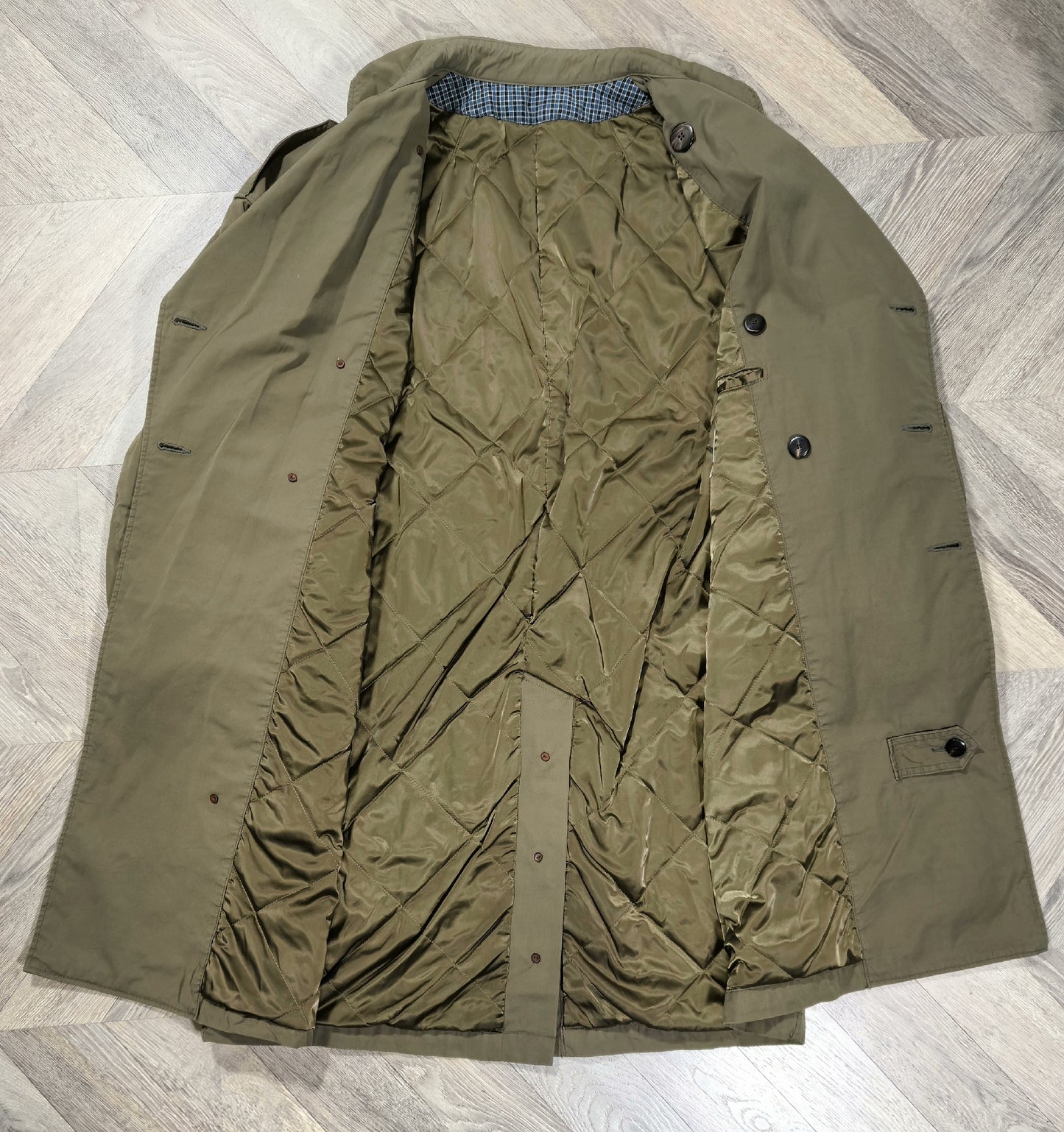visvim dashiell trench coat in olive color
