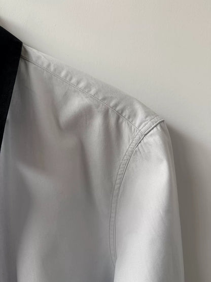 dries van noten black and gray shirt