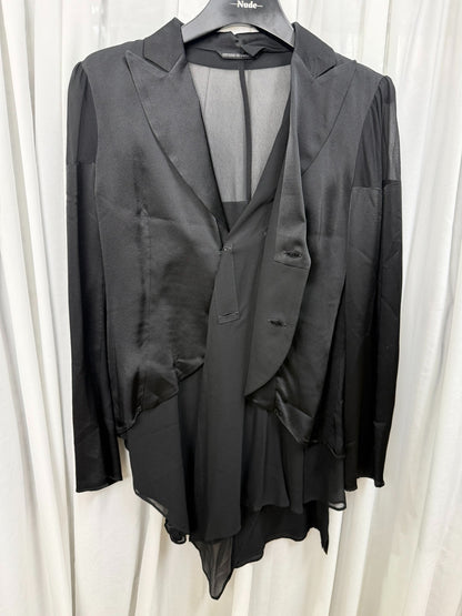 Yohji Yamamoto Noir Silk Tulle Blazer