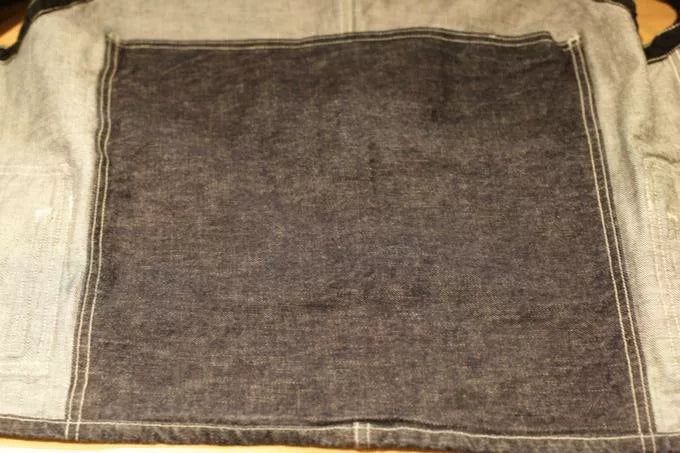 denim vest with large back pocket