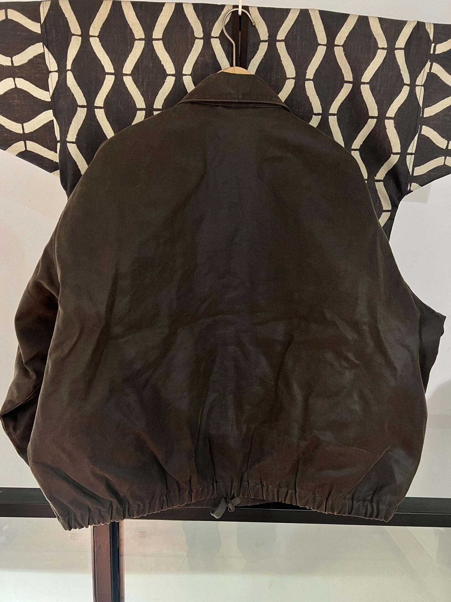 beams japan brown faux suede jacket