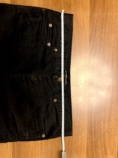 saint laurent black straight-leg denim pants