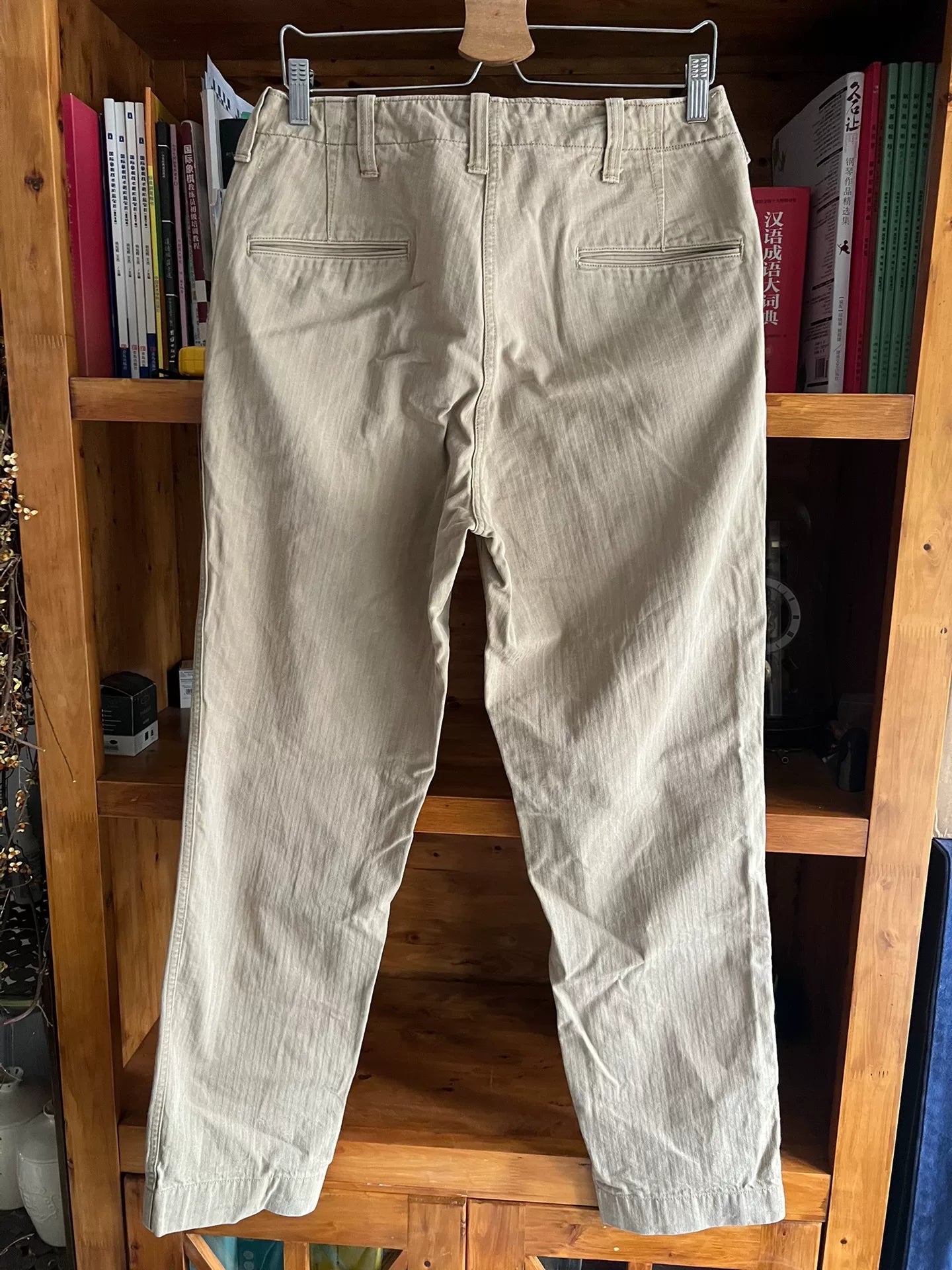 vintage khaki military style pants