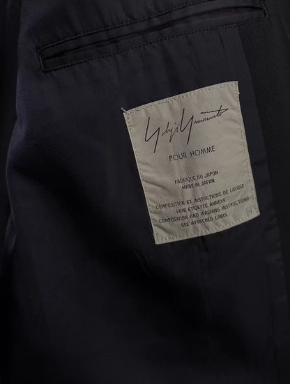 yohji yamamoto 93aw striped collar jacket