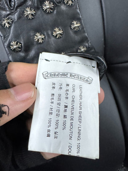 Chrome Hearts Leather Cross Gloves