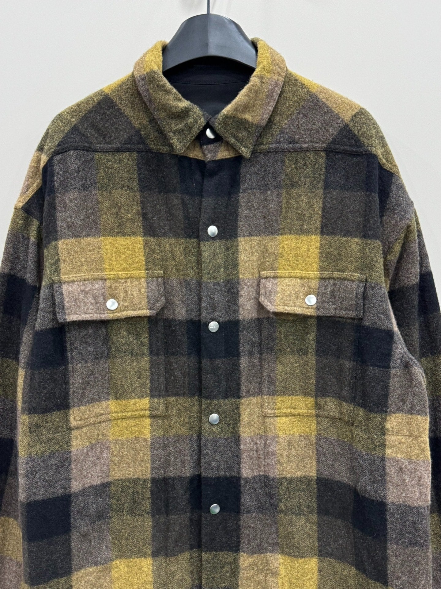 Rick Owens Cashmere Plaid Shirt