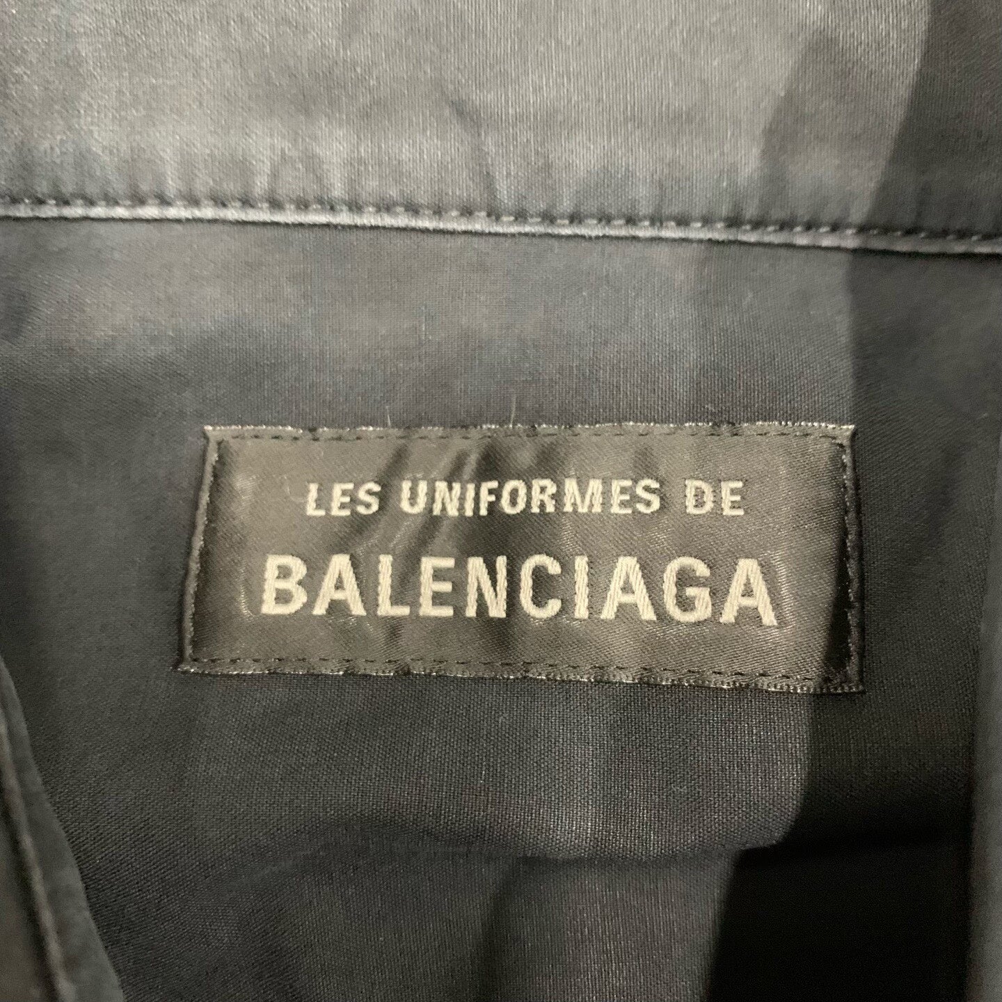 Balenciaga Black Distressed Long Sleeve Shirt