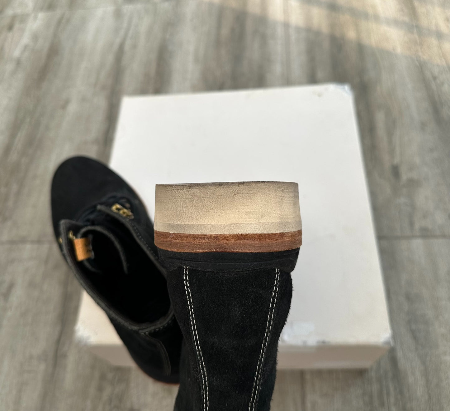 visvim virgil boots in black suede