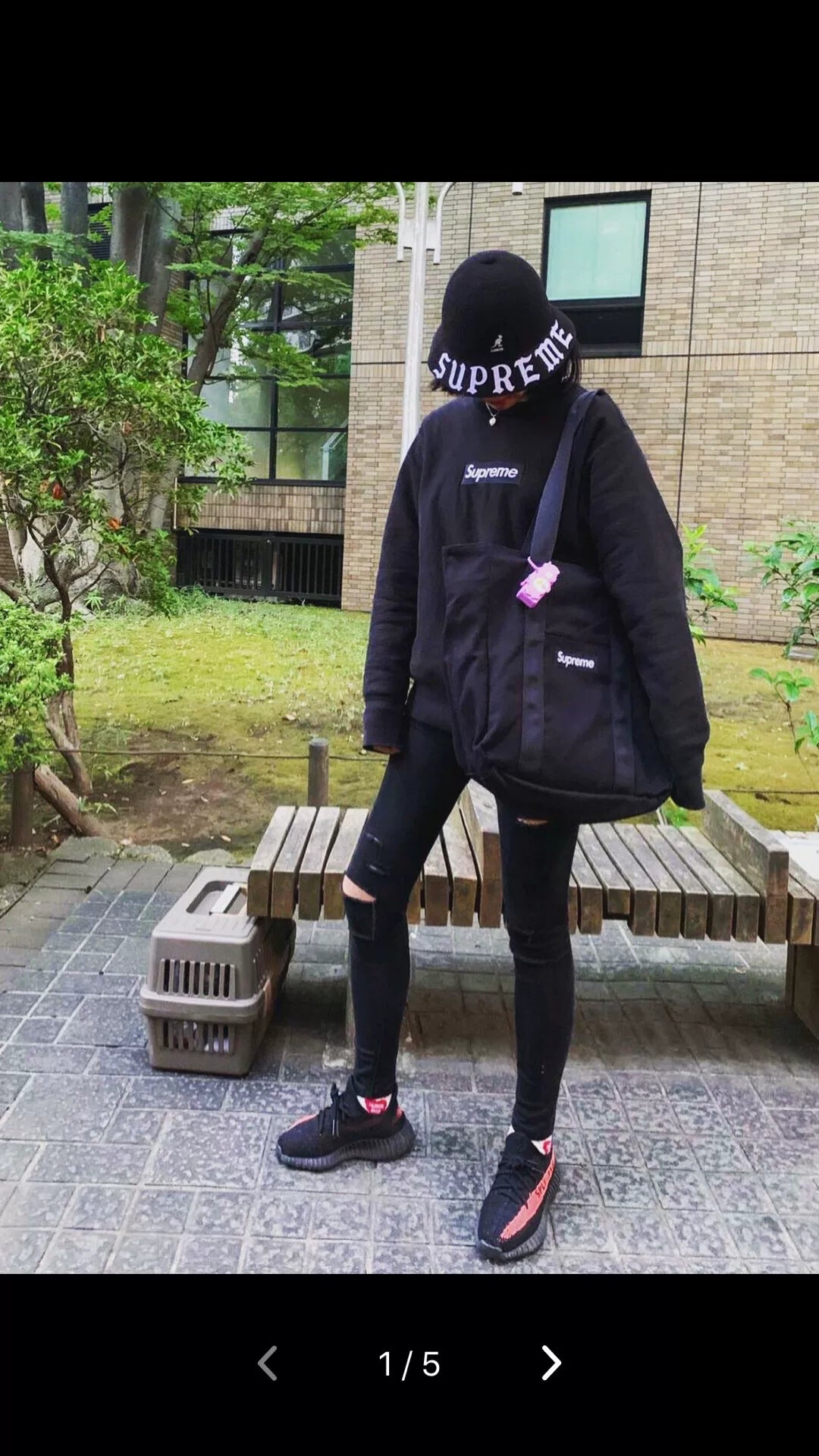 supreme fw20 canvas backpack tote bags