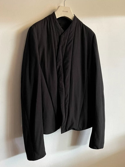 juius black cotton monk jacket