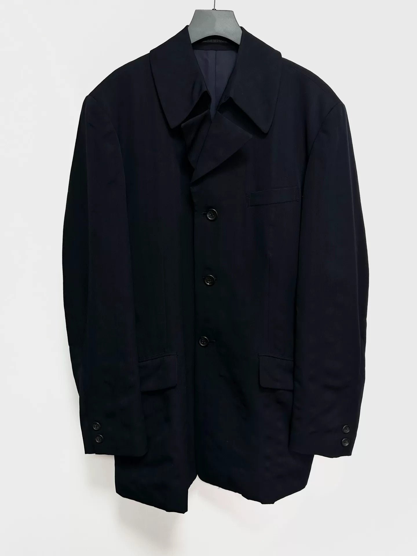 yohji yamamoto 93aw striped collar jacket