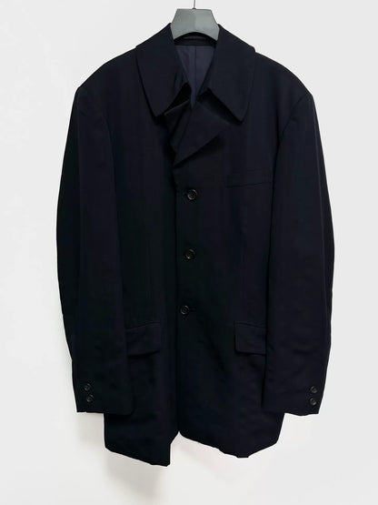 yohji yamamoto 93aw striped collar jacket