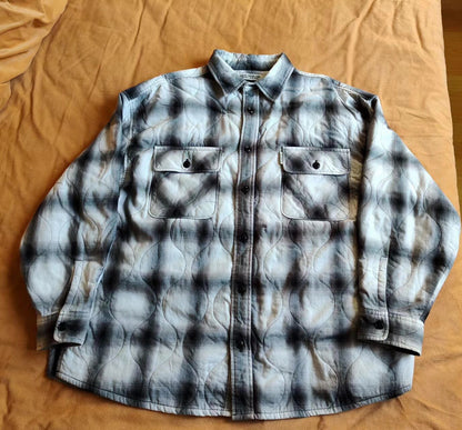 cootie ombre check quilting cpo jacket