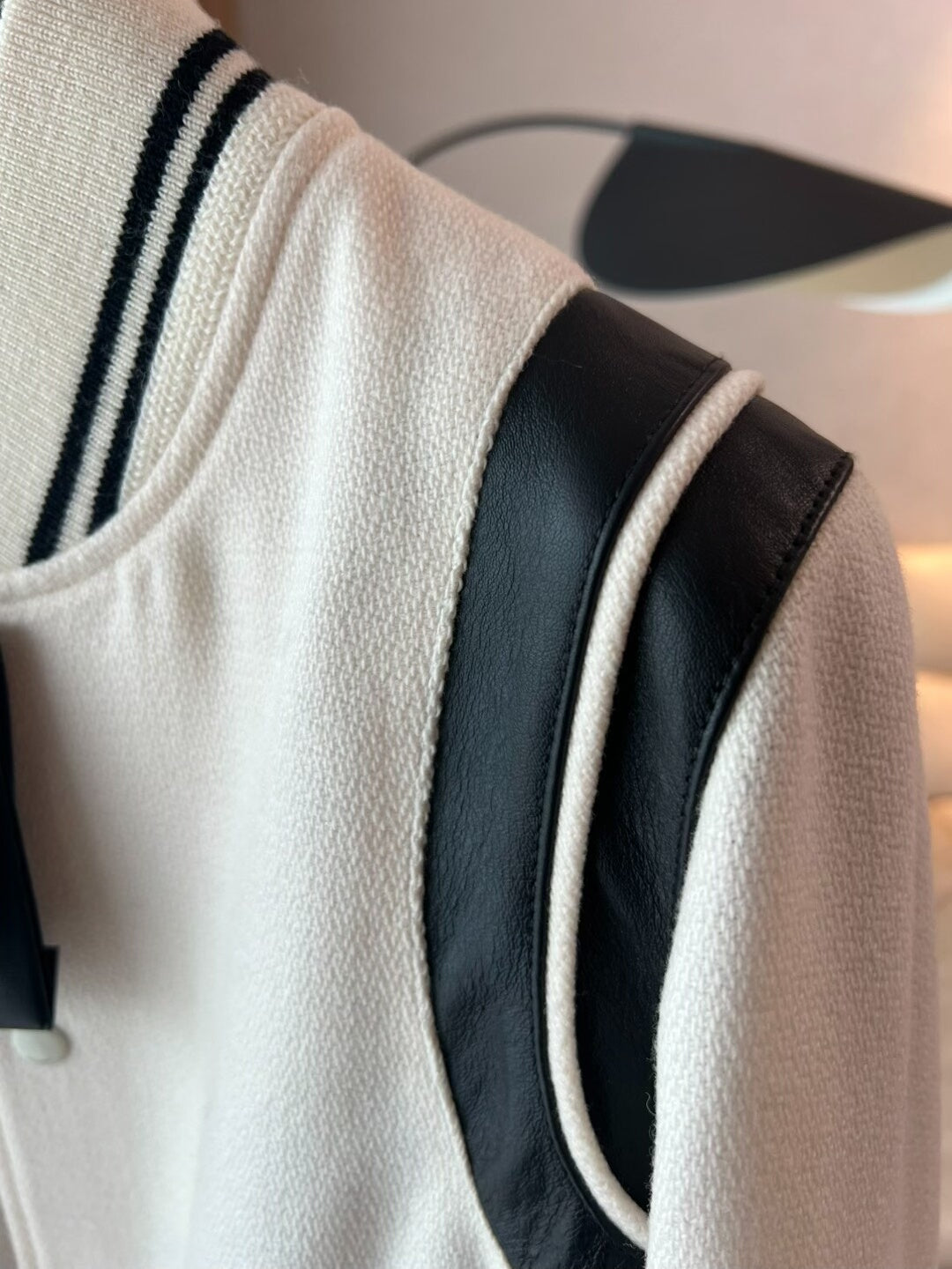 YSL Classic White Varsity Jacket