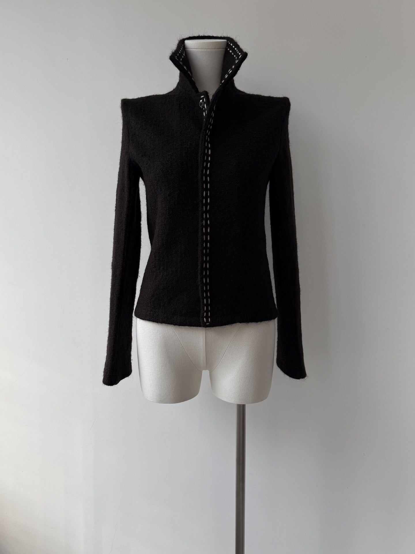 yohji yamamoto y's wool coat with buttons