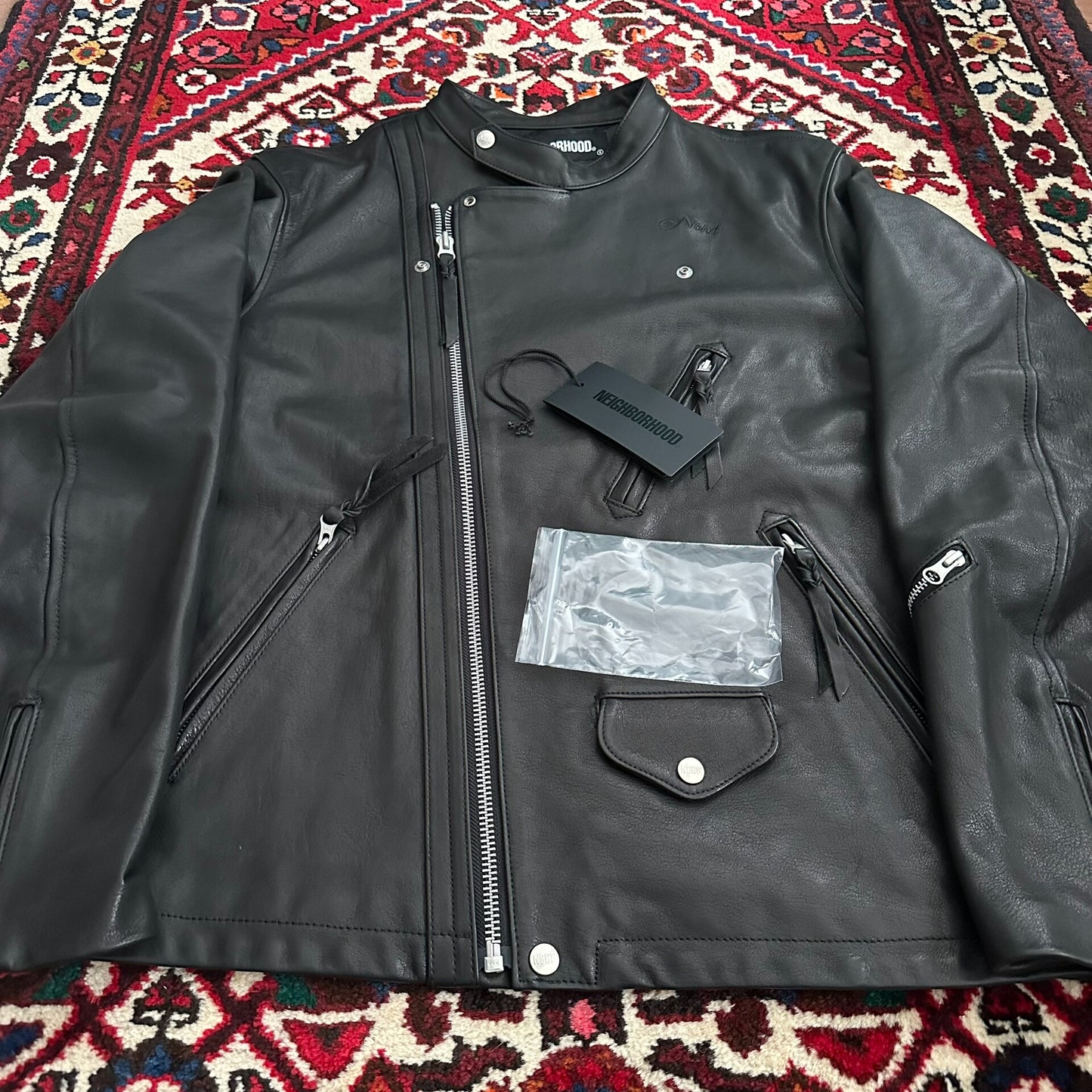neighborhood leather jacket in XL size