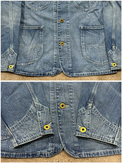 RRL Double RL Indigo Denim Jacket with Corduroy Collar