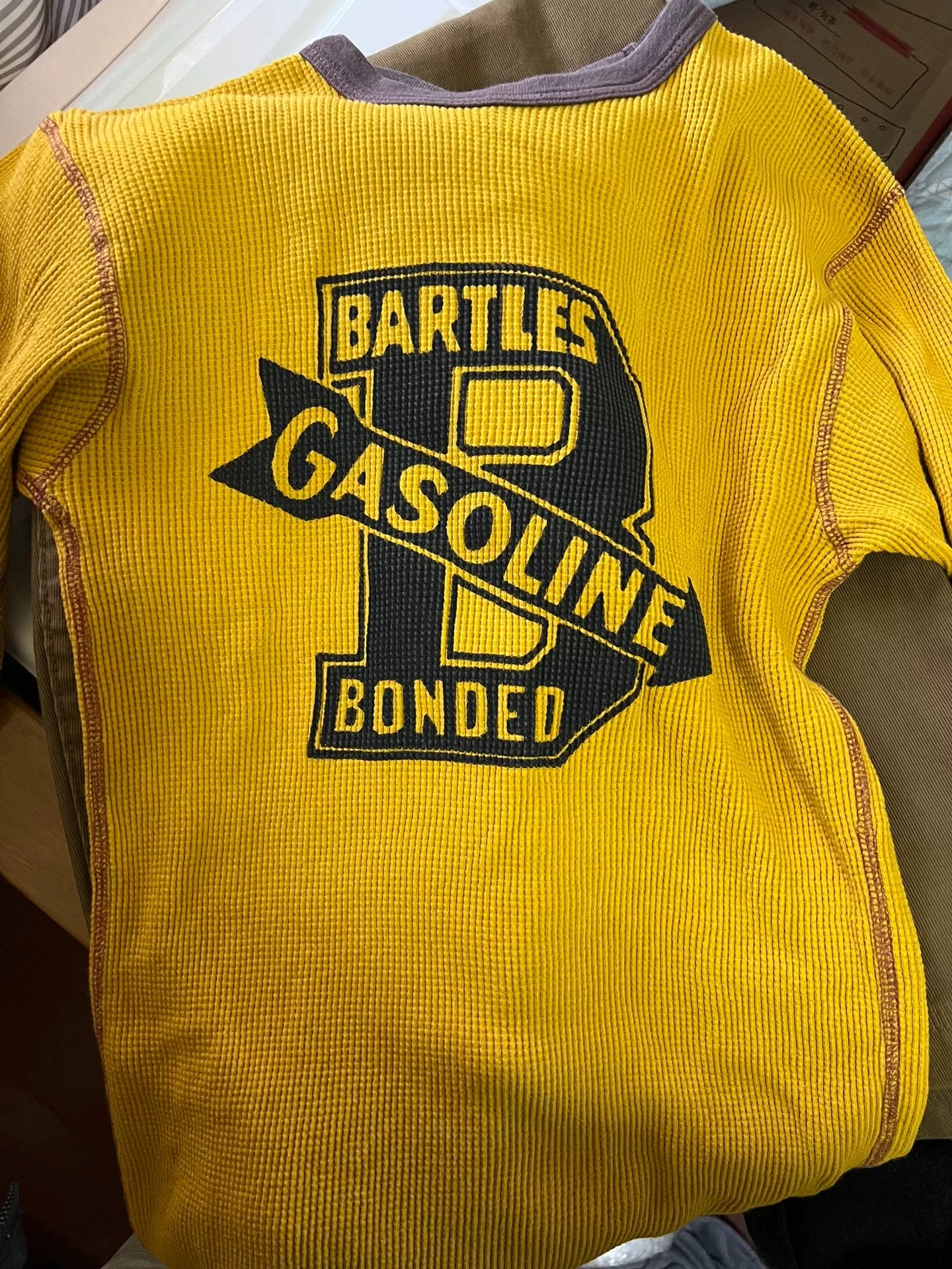 Waffle Skeleton Base Layer Shirt Orange