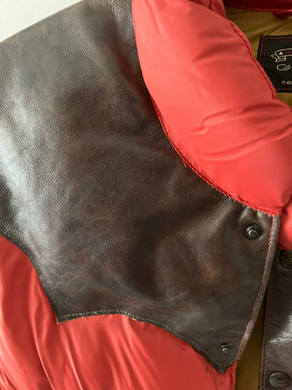 RRL Down Vest with Leather Details