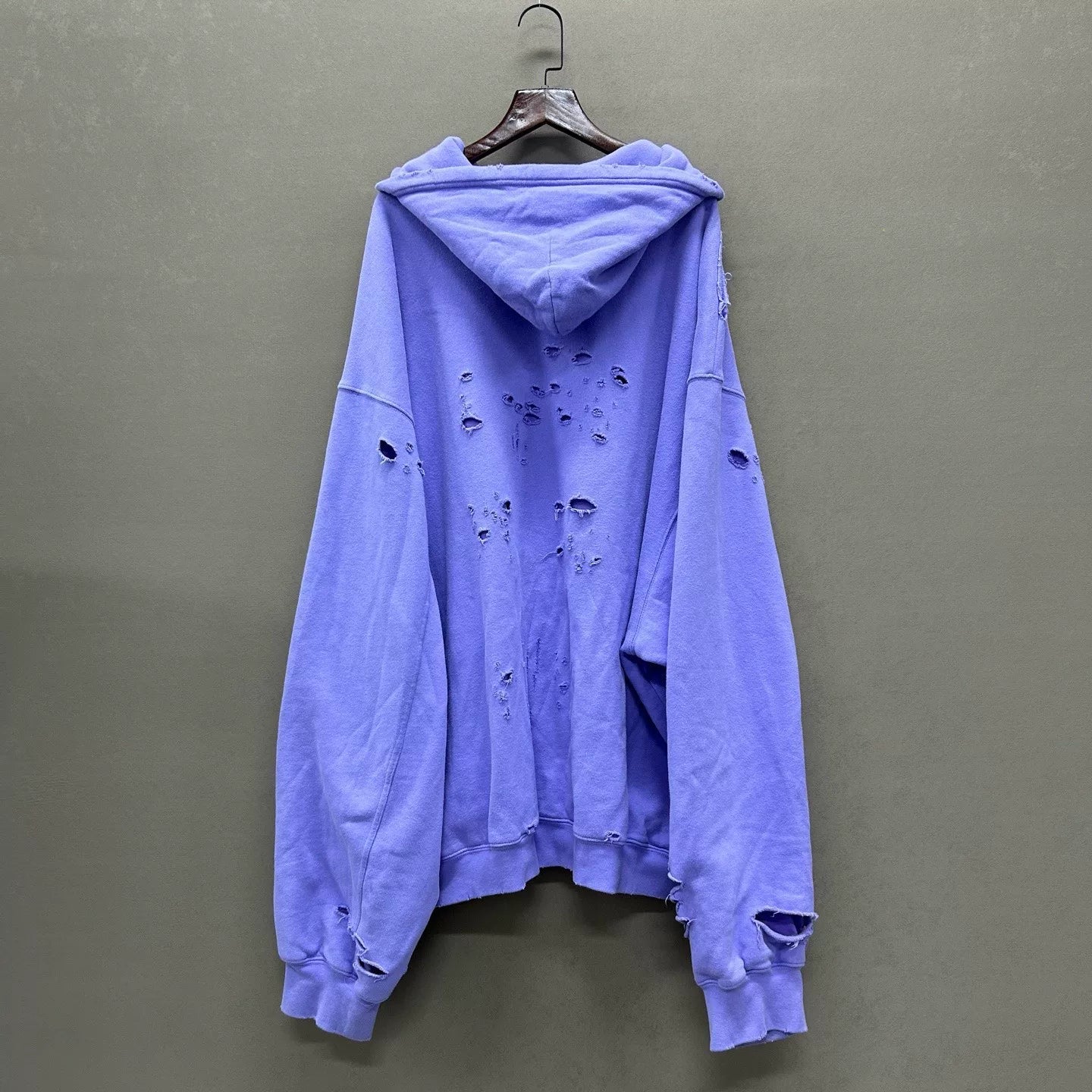 balenciaga logo hoodie in lavender color