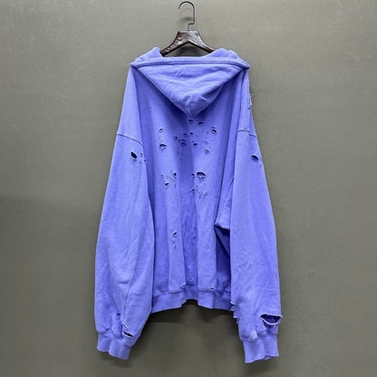 balenciaga logo hoodie in lavender color