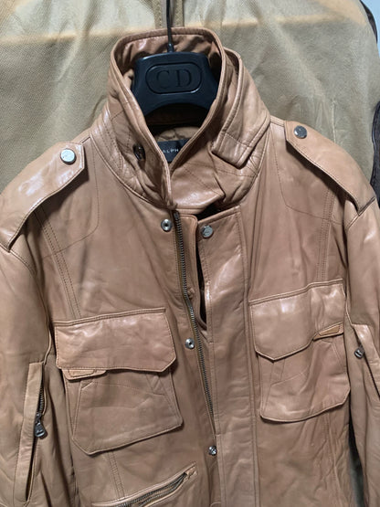 ralph lauren leather jacket in classic style