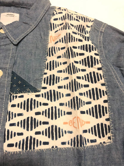 Visvim Granger Chambray Patchwork Shirt