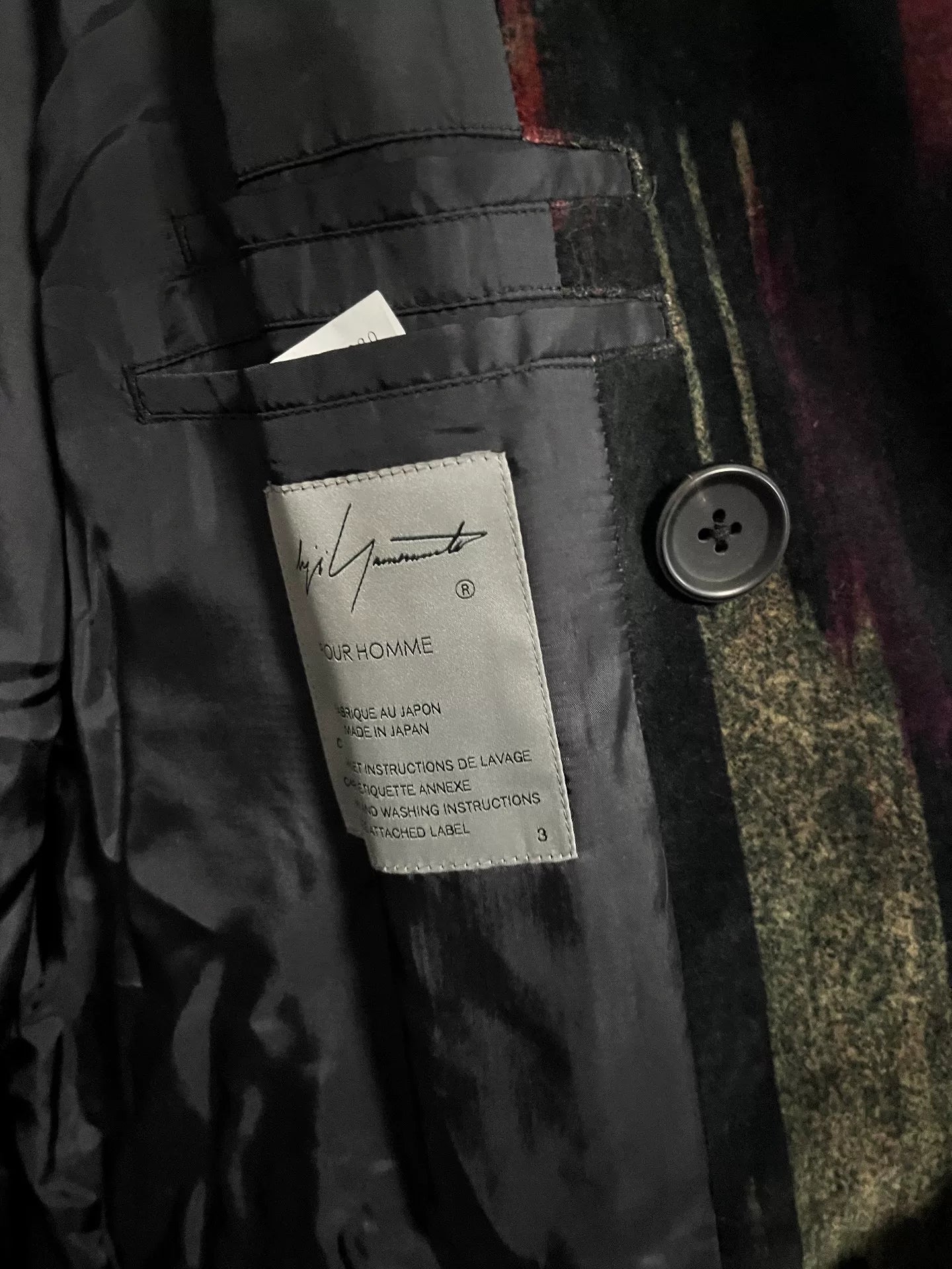 Yohji Yamamoto 23AW Runway Look7 Cotton Velvet Coat