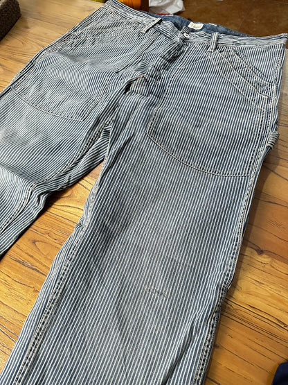 RRL Vintage Blue White Striped Pants