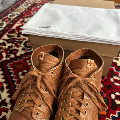 visvim brigadier boots in mid brown