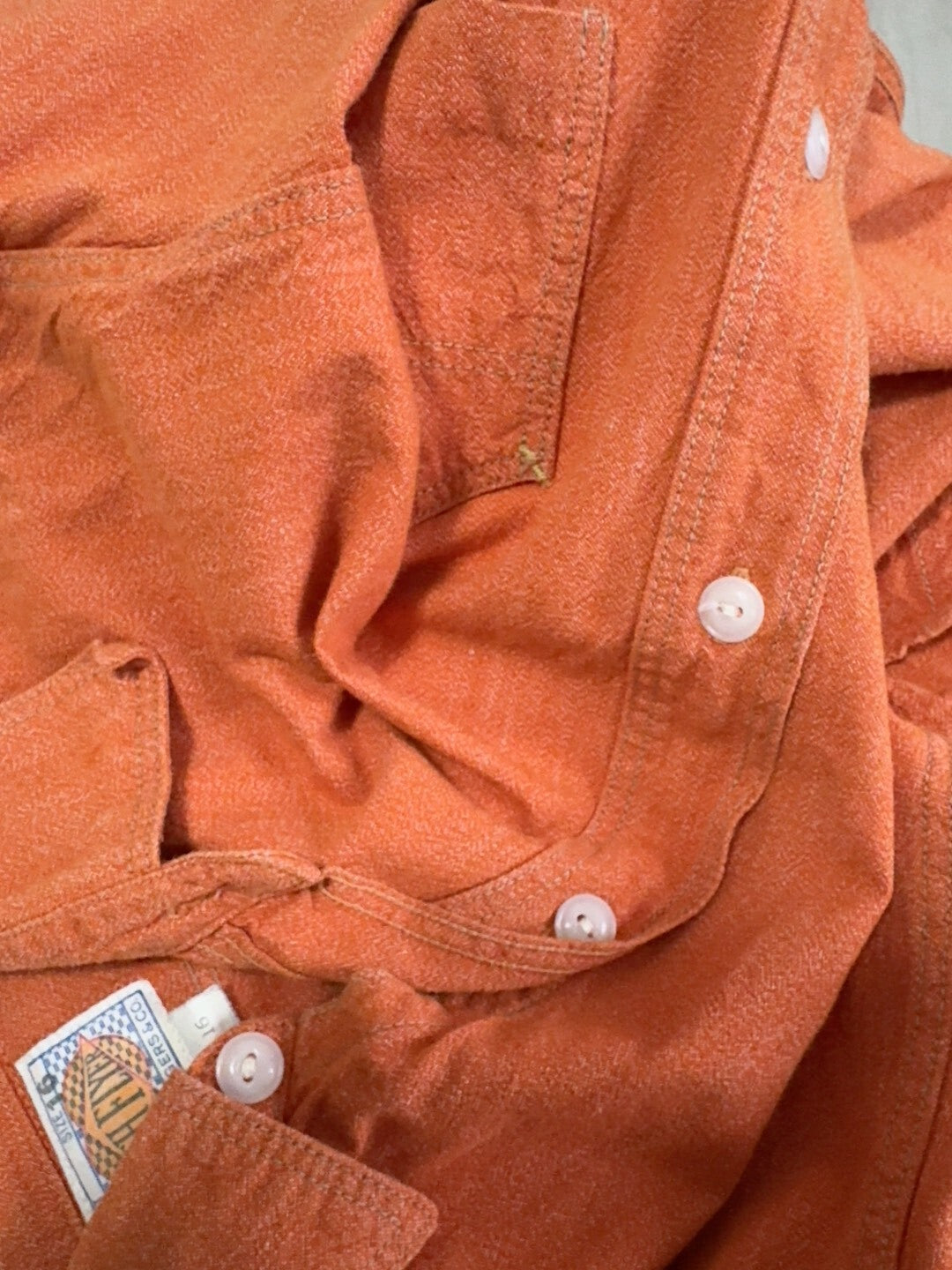 Orange Pepper Salt Fabric Shirt