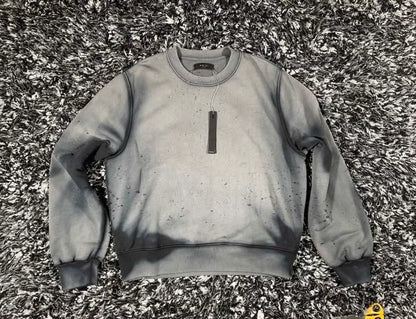 Amiri Distressed Sweatshirt in Black and Gray