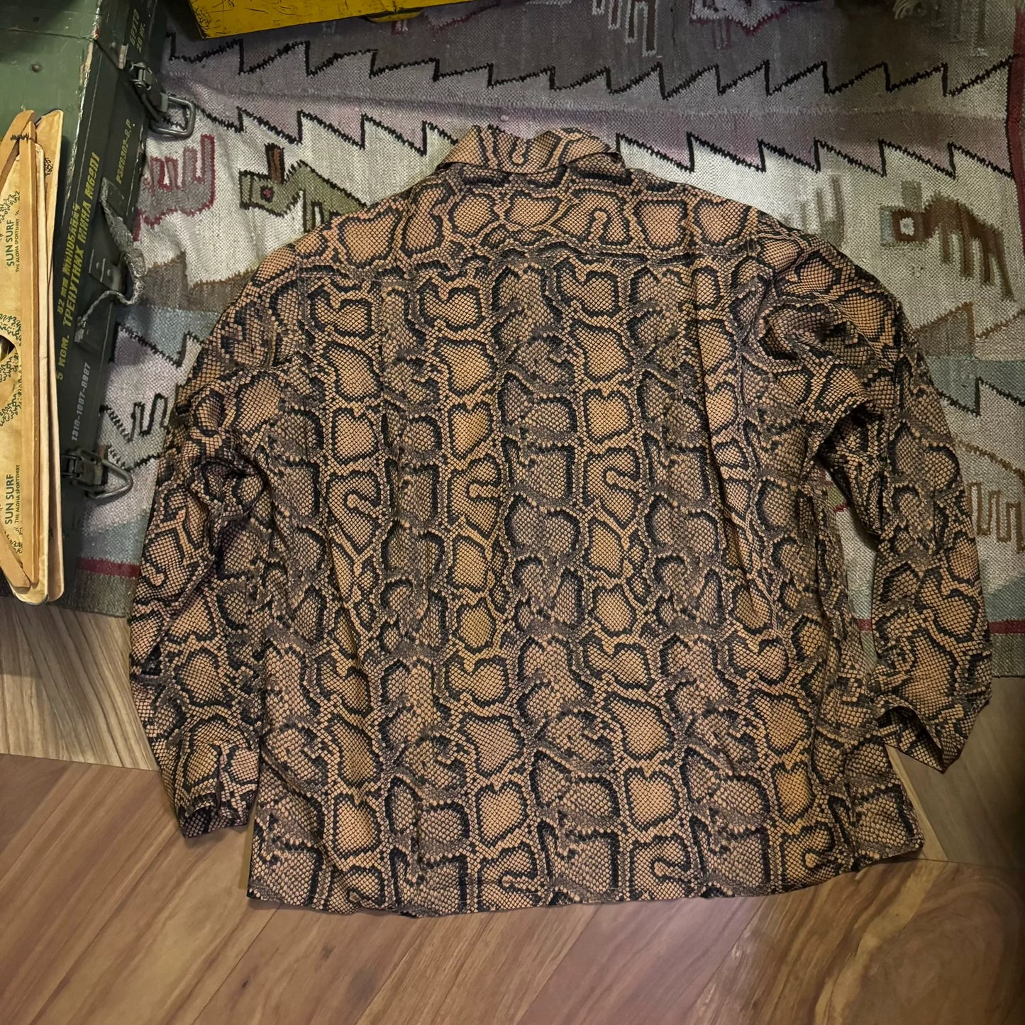 Wacko Maria Snake Print Long Sleeve Shirt