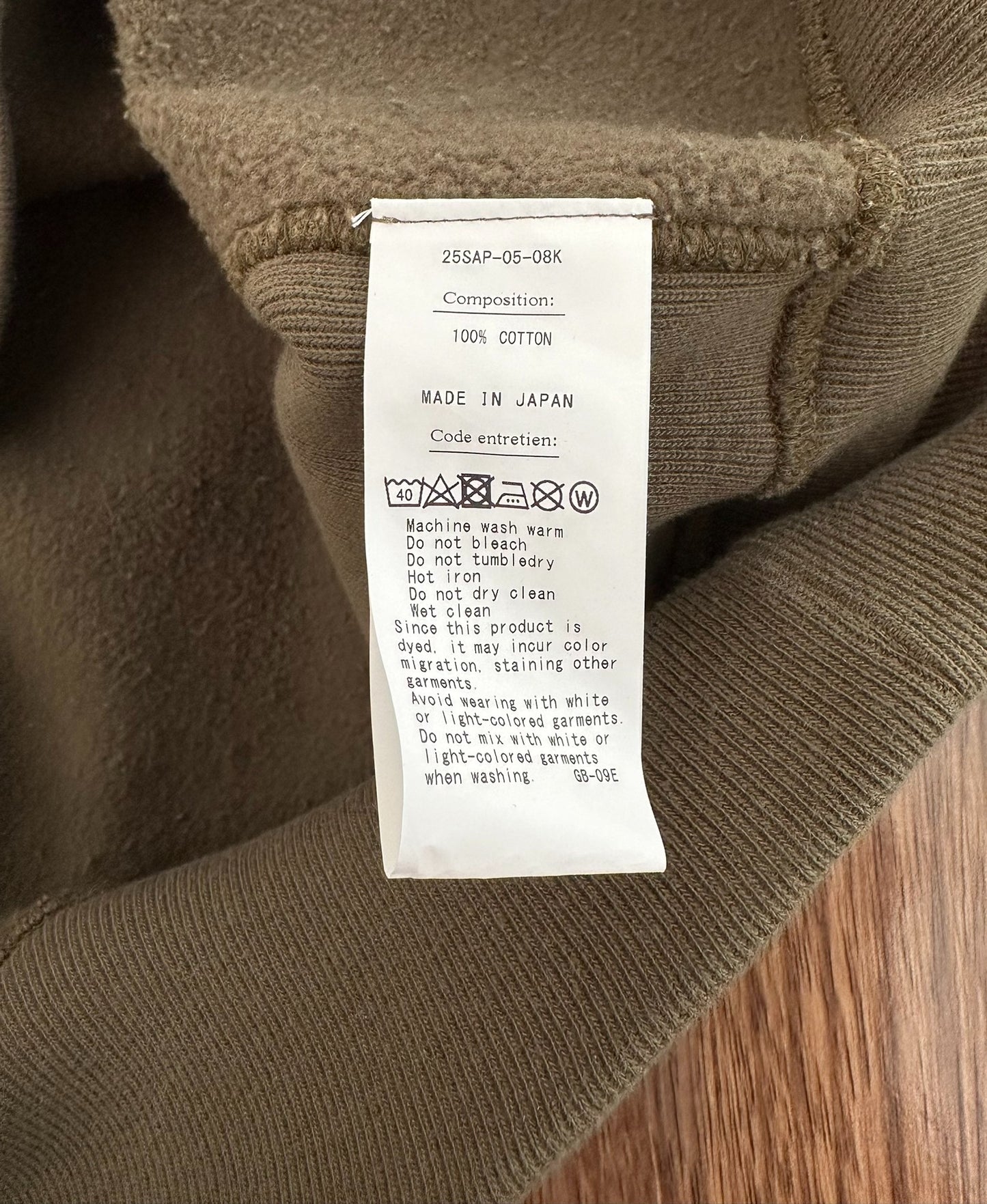 vintage half zip sweatshirt in olive green