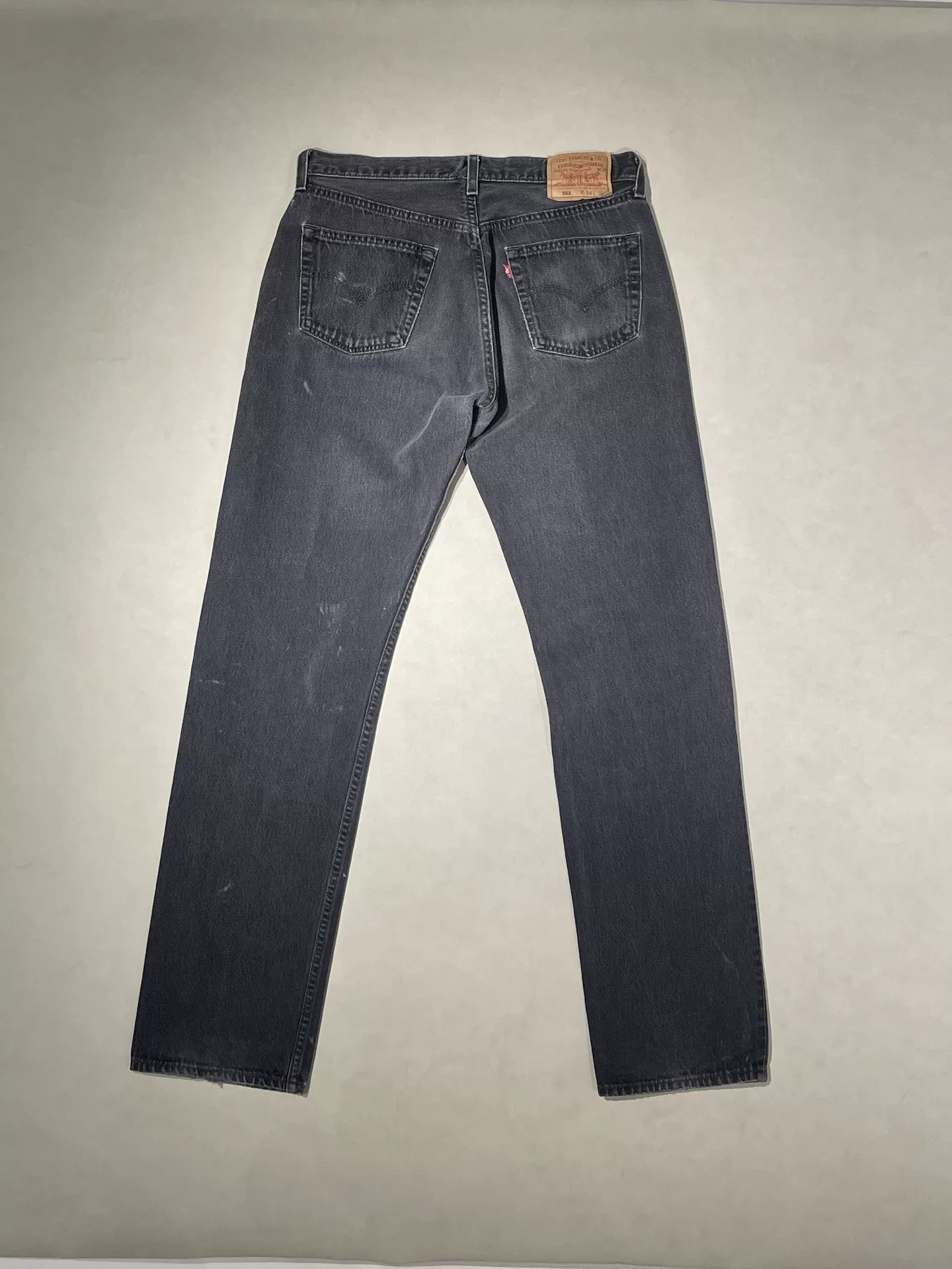 LEVI'S 501 Straight Black Gray Jeans