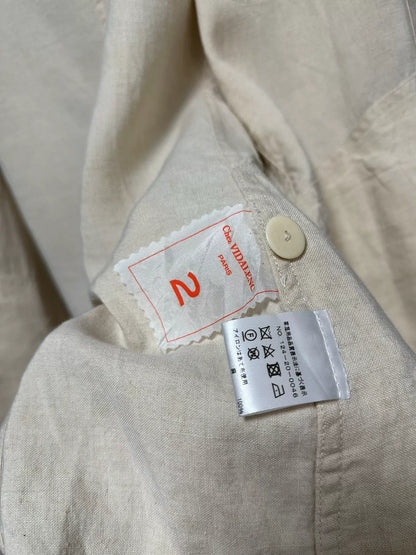 linen jacket dyed with red tea