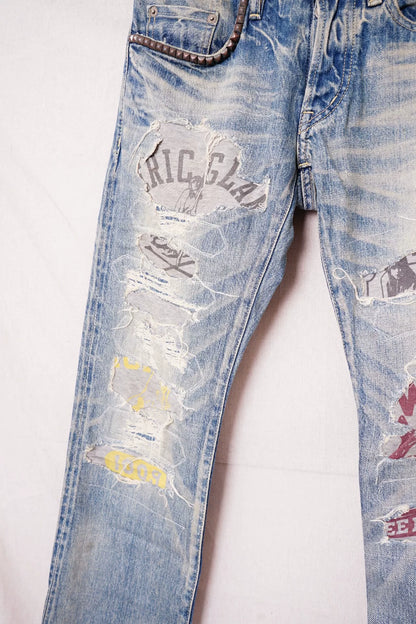 Hysteric Glamour Distressed Graffiti Jeans