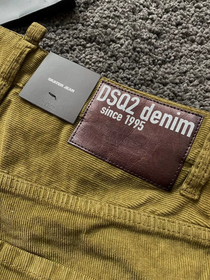 dsquared2 khaki green corduroy skater pants