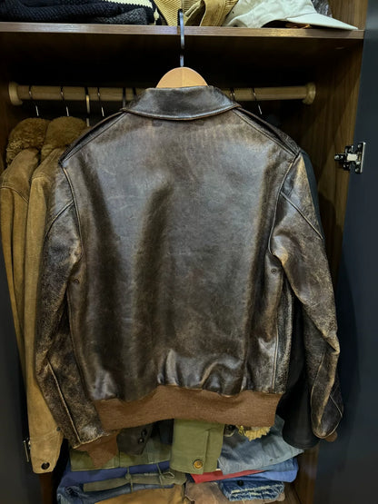 real mccoy rrl vintage leather jacket
